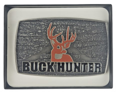 Buck Hunter Western Pewter Belt Buckle Speccast New Licensed