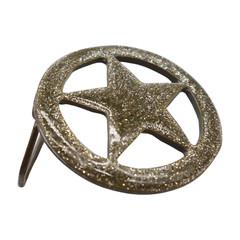 Men Women Belt Buckle Silver Metal Texas Lone Star Glitter Sparkling TX Cowboys