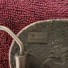 The Great American Buckle Co. Skull Silver Tone Vintage 1976 Buckle 962 1.5&Prime;