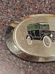 Antique Black Ford Model T Car Vintage Shiny Siver Belt Buckle