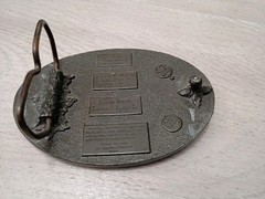 Bergamot Brass Works & Siskiyou Leather 1977 Native American P-60 Belt Buckle