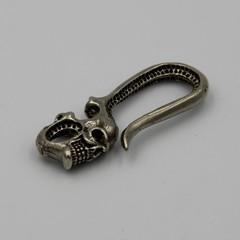 Skull Hook Belt Keychain Key Chain Holder Retro Brass/Old Silver Color lot
