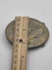 Vintage Unbranded Eagle Hawk Sun 3D Metal Belt Buckle Silver / Gold Tone