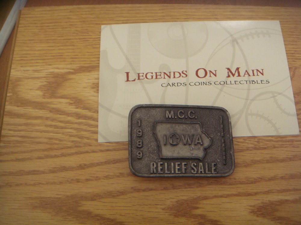 1989 M.C.C. Iowa Relief Sale Numbered 20/151 Belt Buckle