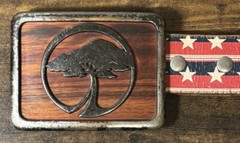 Arbor Collective Men’s Belt Buckle Reclaimed Wood Brown Size 36”