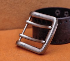 Heavy Solid Silver Double Tongue Pin Prong DIY Belt Buckle Fits 39MM Belt Straps