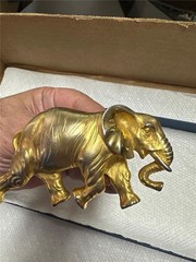 Vintage Golden Elephant Belt Buckle