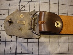 Vintage 1977 Bergamot Belt and Buckle Brass Deer Buck Doe Antlers Western