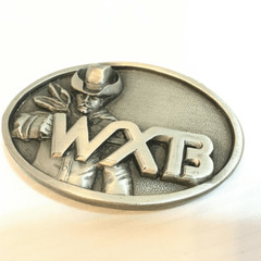 Vintage 1985 Idea Craft Limited Edition Silver Tone Belt Buckle WXB 3&Prime; x 2.2&Prime;