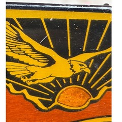 Vintage Harmon Design Colorado Eagle Belt Buckle Western Mountain Sunrise Enamel