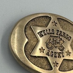 Vintage 1977 Wells Fargo Agent 125th Anniversary Solid Brass Belt Buckle PP 146
