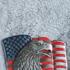 Siskiyou Buckle Co. W89 Metal Western Belt Buckle Eagle USA Flag Fits 1.5&Prime;
