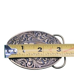 EnClean Men&rsquo;s Belt Buckle Bronze Floral Engraved Oval