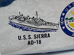 VTG U.S.S. Sierra AD-18 Belt Buckle Military Style WW2 Naval Destroyer Tender