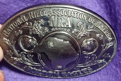NRA Belt Buckle Golden Eagles