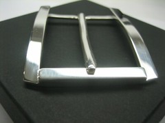 STERLING SILVER 925 BUCKLE AVAILABLE FOR 1&Prime; 1-1/8&Prime; 1-1/4&Prime; 1-3/8&Prime; 1-1/2&Prime; BELTS