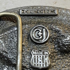 C&J Belt Buckle 1088 DIESEL & LOCOMOTIVE SCENE PEWTER Broadway Limited 1987