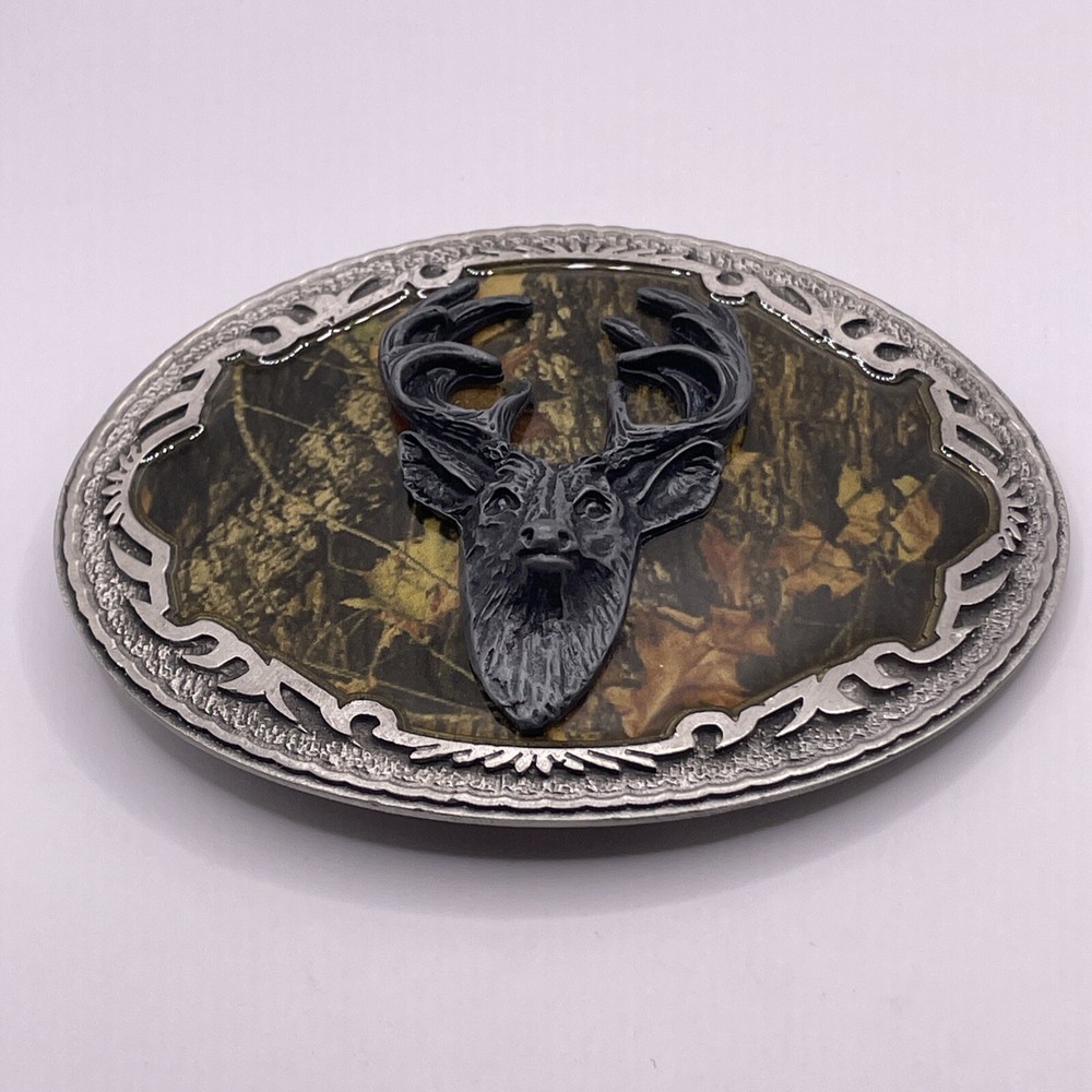 NOS MOSSY OAK BREAKUP DEER BUCK BELT BUCKLE EMI 2006 BBMO Legends West Hunting