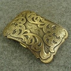 Heavy duty Brass “ Floral ” Belt Buckles For 1.5&Prime; Plate Pin western Buckle Z168