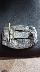 1989 Siskiyou USS Arizona 50th Anniversary Pearl Harbor Buckle WW2 Rare Green