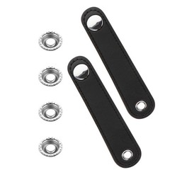 2Pcs Black Accordion Bellows Buckle Belt Straps for Double Layer Instrument Use