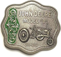 John Deere Tractor Model « B » 1935-1952 Belt Buckle Fits 1.5&Prime; wide Belt
