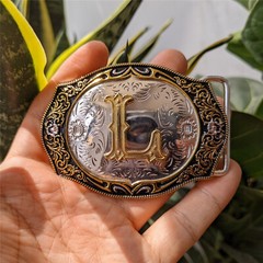 Letters Alphabet Belt Buckle Western Cowboys Belt Buckle Mens Womens Belt Buckle