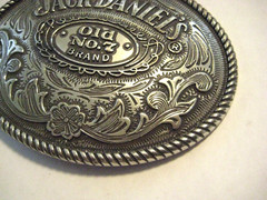 Vintage Jack Daniel&rsquo;s Belt Buckle Old No. 7 Brand 5008JD Metal 2005 GREAT SHAPE