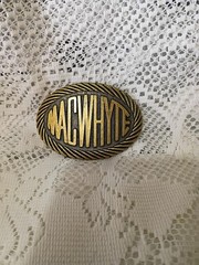 Vintage 70&rsquo;s *MACWHYTE* Wire Rope Company Metal Oval Belt Buckle