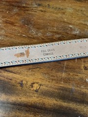 Handmade Patriotic Western Belt 30-Eagles-Brn/White-Blue-Stitches-Buckle-Leather