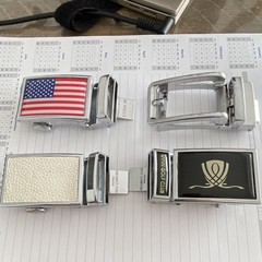 4 Nexbelt Men’s Autogrip Rectangular Metal Buckles