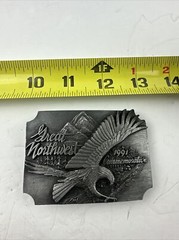 Vintage Siskiyou Belt Buckle 1991 GREAT NORTHWEST COMMEMORATIVE EAGLE