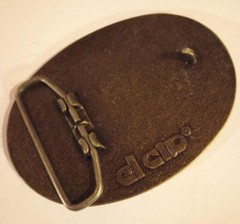 Vintage Belt Buckle 1970s El Cid Leather in Brass Oval 3-1/2 x 2-1/2&Prime; CB Radio !