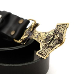 Thor Hammer Belt buckle, Scandinavian Old Norse Viking Mjolnir buckle