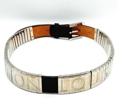 RARE Authentic Louis Vuitton Belt Black Metal STUNNING 30 Waist