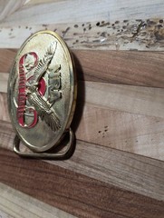 NRA Golden Eagles Belt Buckle With Original Box
