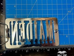 Iron Maiden Music Rock Band 70s 80s Silver Block Letters Belt Buckle