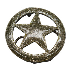 Men Women Belt Buckle Silver Metal Texas Lone Star Glitter Teen Kids Style TX