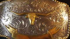 Nocona Western LONGHORN Bull Skull Belt Buckle 37229