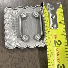 Southwestern Style Turquoise Concho Belt Buckle Western Boho Silver