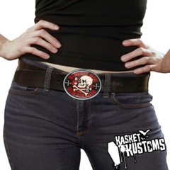 Memento Mori Belt Buckle – Victorian Skull Handmade Silver Buckle – 134-4