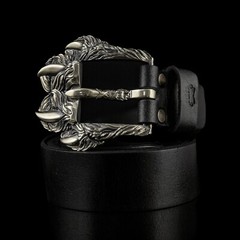 German silver belt buckle Wolf&rsquo;s Paw, wolf paw with claws, beast claws buckle