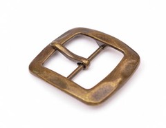 Vintage Brass Center Bar Belt Buckle for DIY Leathercraft Belt Fit 40mm Strap