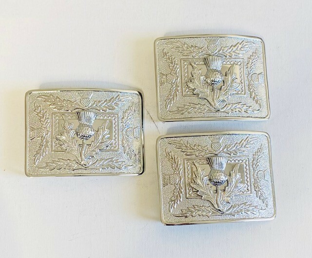 Thistle Celtic Twist Belt Buckle – Chrome Finish 100% Steel Belt Buckle