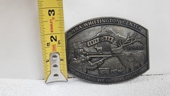 NRA Whittington Center Belt Buckle Mens Silver 1973-1988 Elk Deer Hunter USA