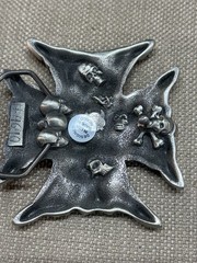 Skull & Cross Belt Buckle # 4640 Great American Products Texas Skulls