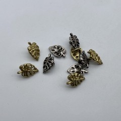 Leaf Design Sewing Button,Clothing Shank Button,Brass Sewing Button lot