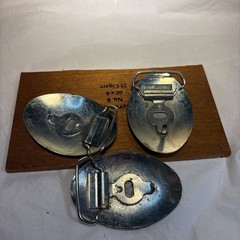 Vtg Silver Tone Plain Stainless Steel Belt Buckle 90s lot Of 3. DIY Craft