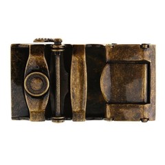 Men Ratchet Alloy Belt Buckle Replacement, Rectangular Automatic Slide Buckle