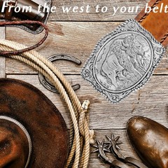 Western Belt Buckles for Men Cowboy American Patriotic Buffalo Belt Buckle